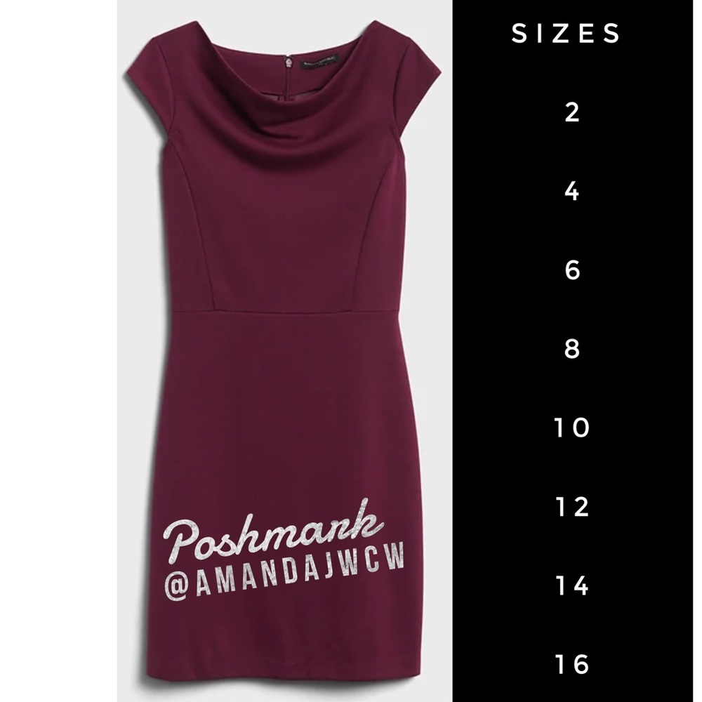 Banana Republic Cowlneck Sheath Dress - NWT